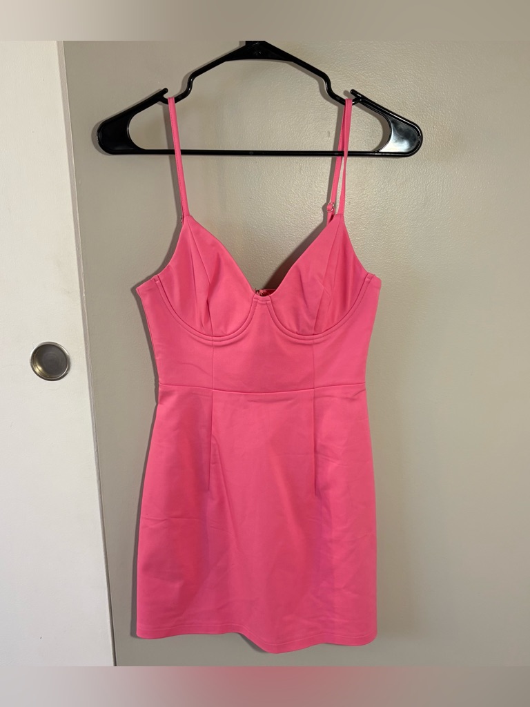Princess Polly Novella Mini Dress In Pink Size Women’s 4 Small